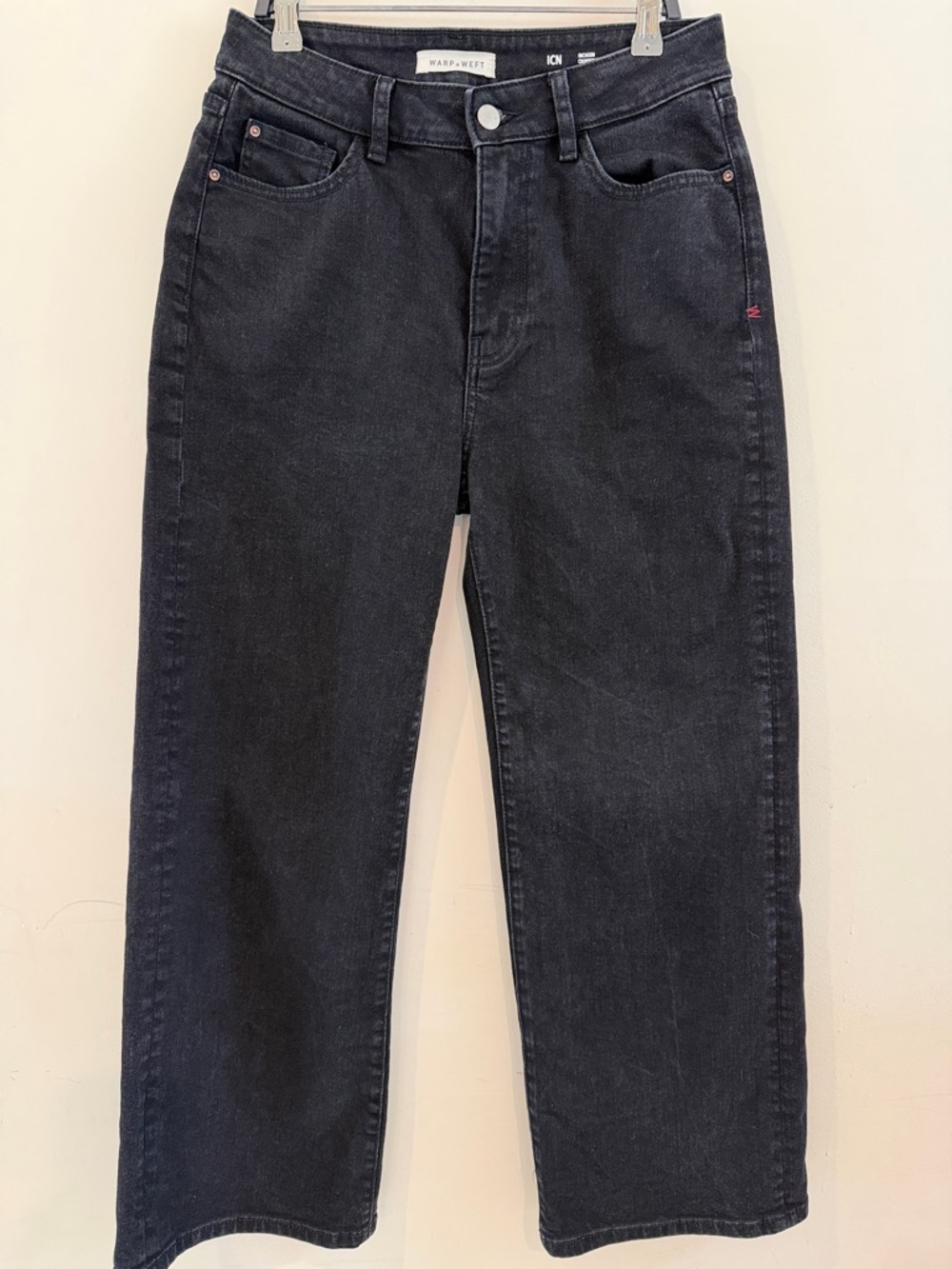 Warp + Weft ICN Wide Leg Black High Rise Jeans 6/28